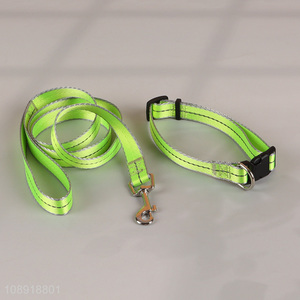 Good Quality Reflective Dog Collar and Leash Set Pet Supplies