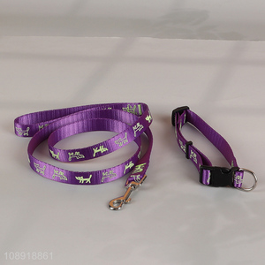 Hot Selling Adjustable Breathable Dog Collar and Leash Set