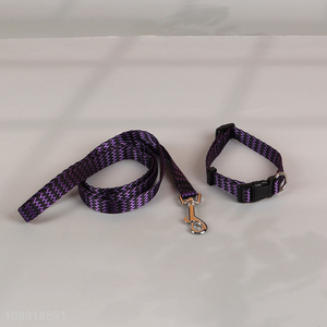 Wholesale Pet Supplies Adjustable Dog Collar and Leash Set