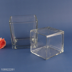 Best quality clear glass living room decoration flower vase