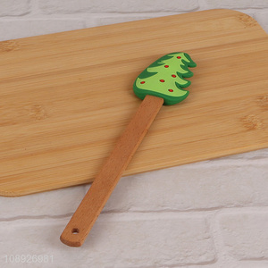 Wholesale Christmas silicone spatula Xmas cake spatula for baking cooking