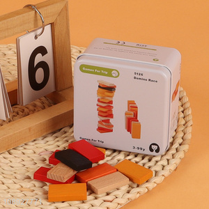 New Arrival Domino Race Game Wooden Kids Educational Toys