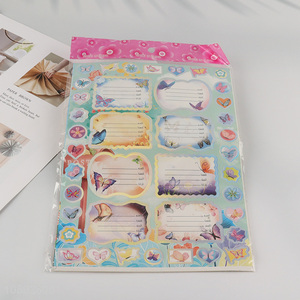 Best selling butterfly printed students sticker label wholesale