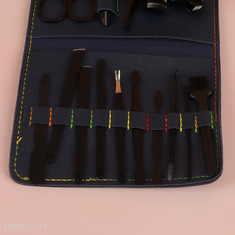 Hot Selling 16PCS Carbon Steel Manicure Pedicure Kit for Travel