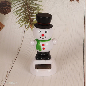 New Arrival Christmas Snowman Solar Powered Dancing Toys for Tabletop Decor