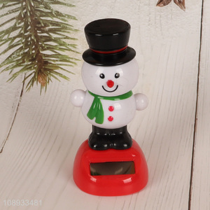 Factory Price Christmas Snowman Solar Powered Dancing Toys Car Ornaments