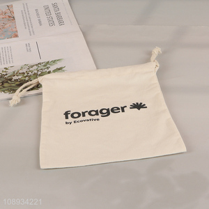 Factory Price Durable Canvas Drawstring Bags Custom Logo Shopping Bags