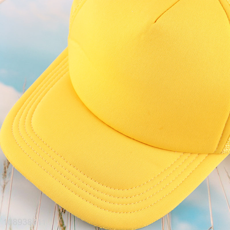 Hot items breathable yellow sports baseball hat cap