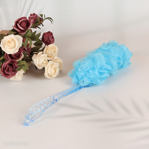 China Imports Long Handle Mesh Loofah Bath Brush for Men Women