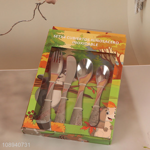 High Quality 4PCS Stainless Steel Knife Forks Spoons Silverware Set