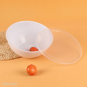 Good Quality Round BPA Free Plastic Salad Snack <em>Bowl</em> with Lid