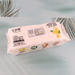 New Product  80PCS Multipurpose Non-Woven Kitchen Wipes with Lemon Scent