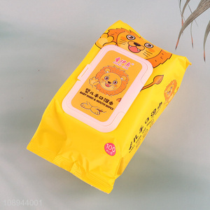 Factory Price 100PCS Hypoallergenic Baby Wipes for Hand and Mouth Use