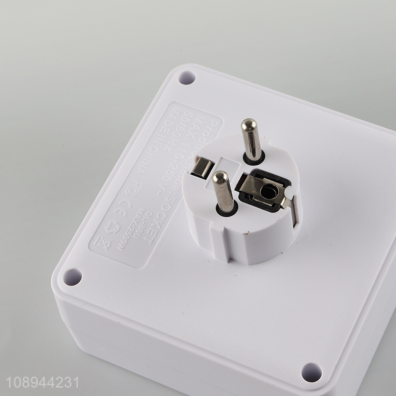 New Product EU Socket Travel Plug Adapter with 2 USB Charging Ports