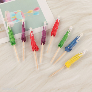 Online Wholesale 10PCS Umbrella Appetizer Picks Cupcake Toppers