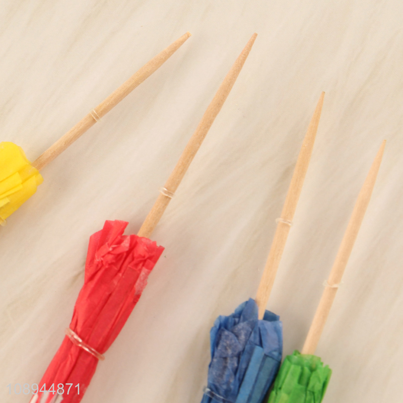 Online Wholesale 10PCS Umbrella Appetizer Picks Cupcake Toppers