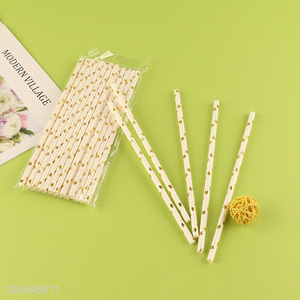 New Arrival Biodegradable Straws Decorative Paper Straws