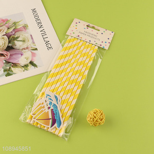 New Arrival Sailboat Drinking Straws Disposable Party Paper Straws