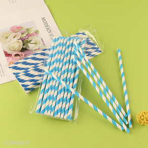 Hot Selling Striped Straws Paper Drinking Straws for Coffee