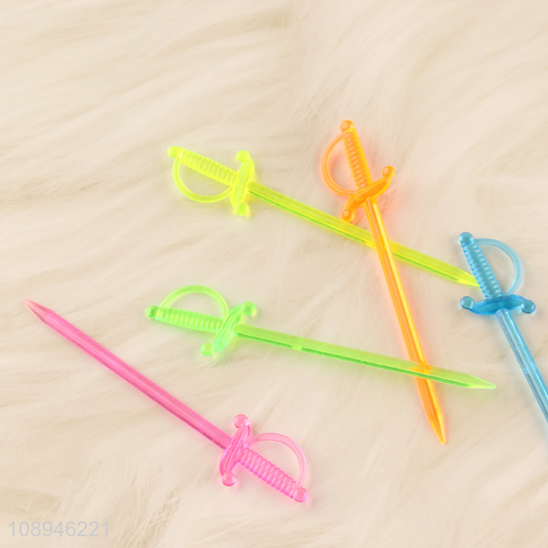 New Arrival Colorful Plastic Fruit Sticks Corktail Picks