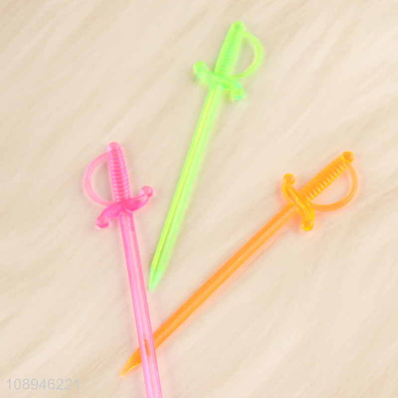 New Arrival Colorful Plastic Fruit Sticks Corktail Picks