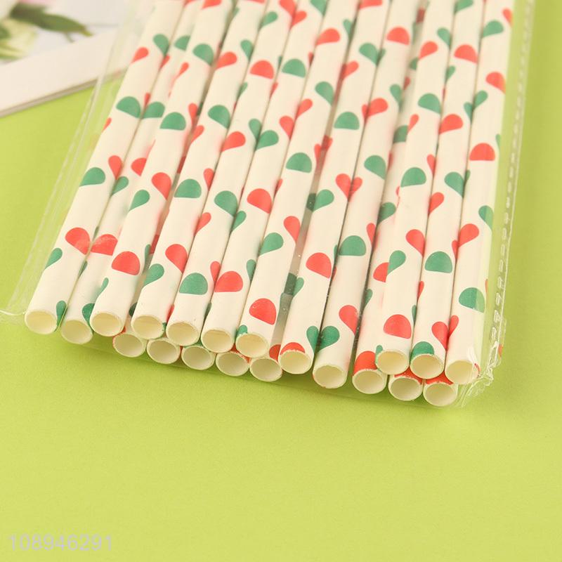 New Product Food Grade Paper Straws Polka Dot Drinking Straws