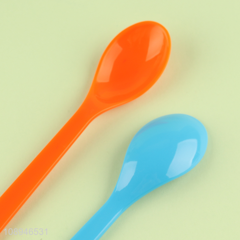 Good Quality 12PCS Colorful Plastic Spoons for Toddlers Kids Boys Girls