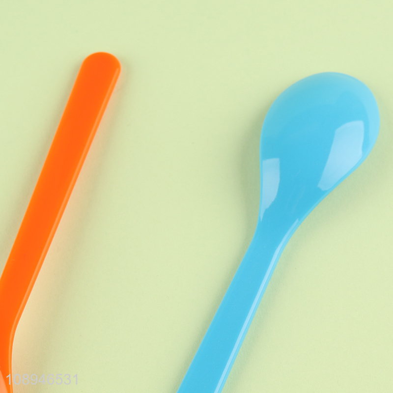 Good Quality 12PCS Colorful Plastic Spoons for Toddlers Kids Boys Girls