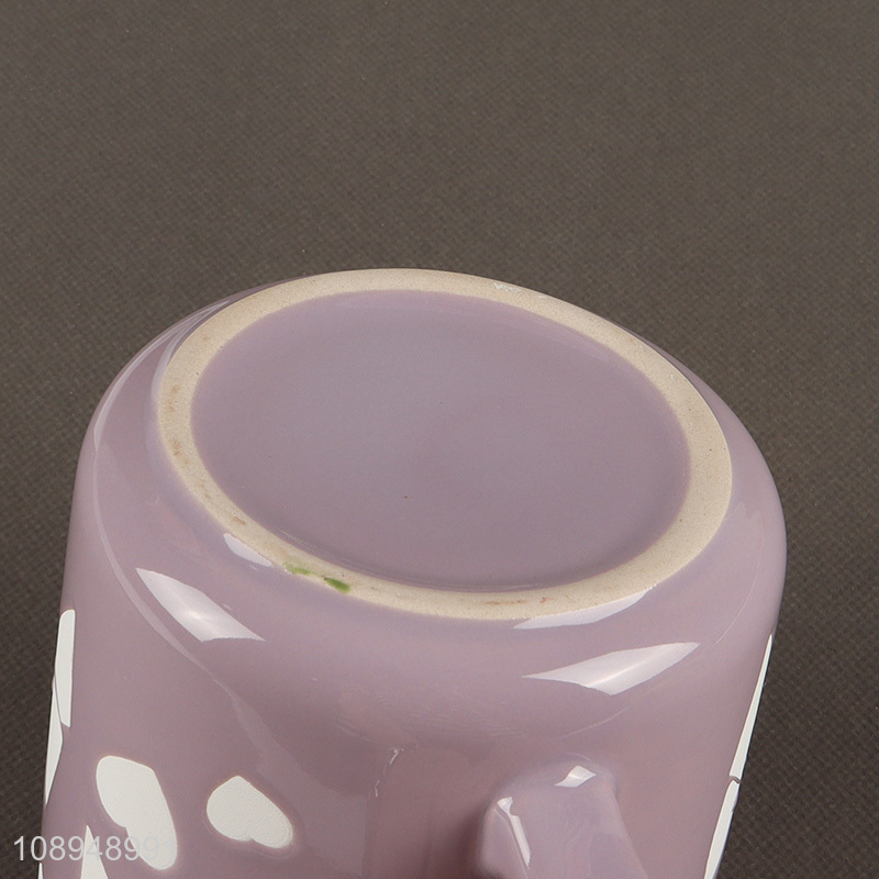 China supplier ceramic drinking cup water cup with handle