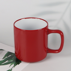 Low price red ceramic water cup tea cup coffee cup for sale