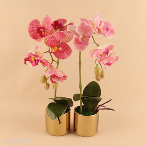 Good Quality Artificial Orchid Fake Potted Plant for Home Decor