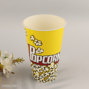 Hot Selling Plastic Open-Top Popcorn Container Reusable Popcorn Bucket