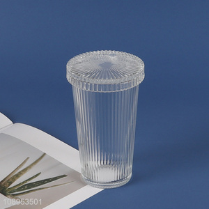 Best selling unbreakable glass water cup juice cup with lid