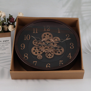 Factory price home decor real moving gear wall clock