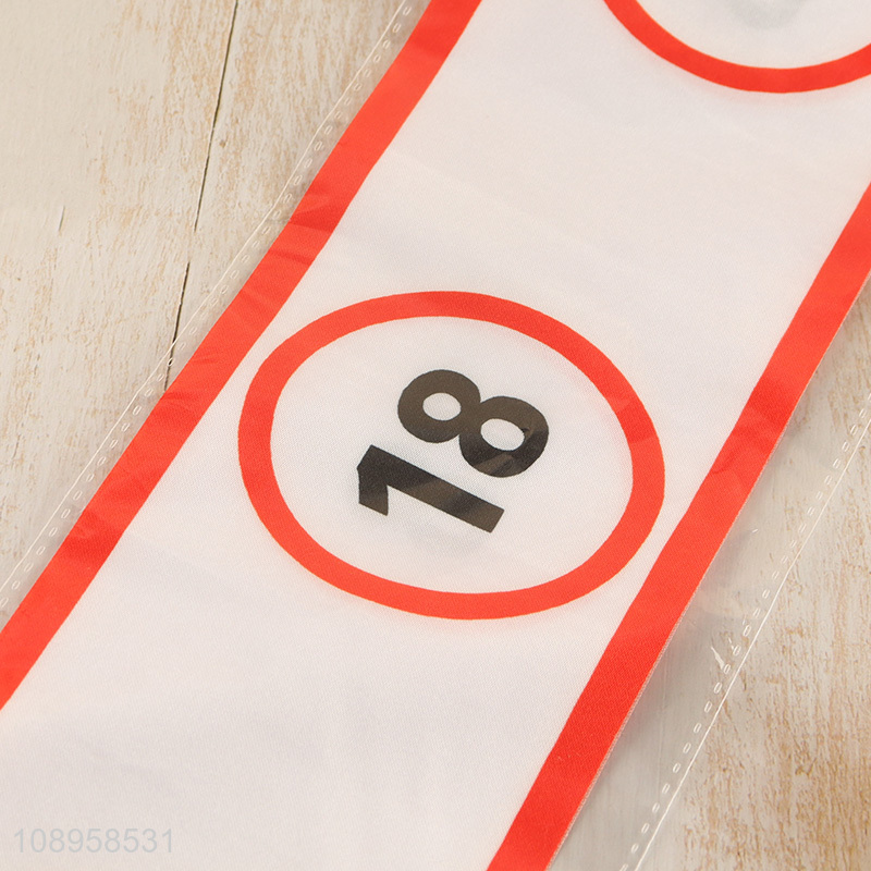 Hot Selling 15PCS 18-Year-Old Speed Limiter Birthday Party Sashes