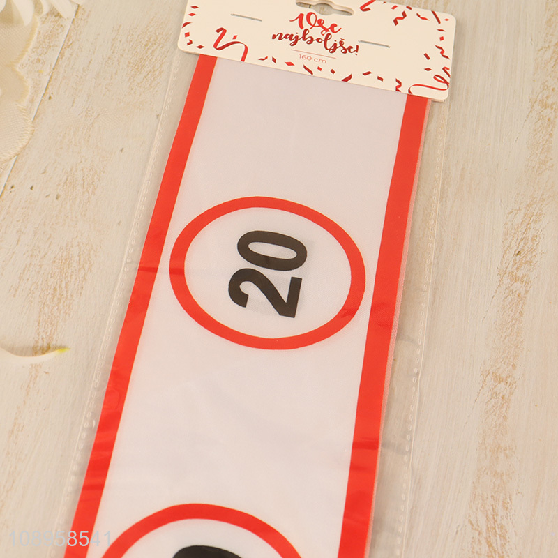 New Product 15PCS 20-Year-Old Speed Limiter Birthday Party Sashes