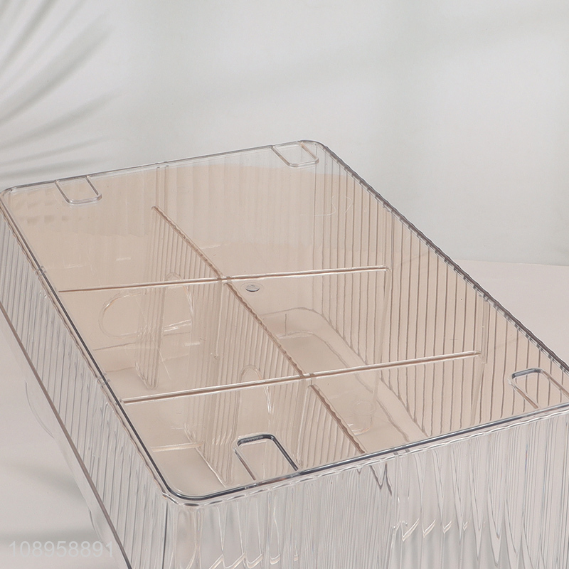 New arrival clear home office desktop storage box with handle