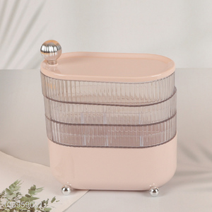 Yiwu market home rotating desktop cosmetic box jewelry storage box