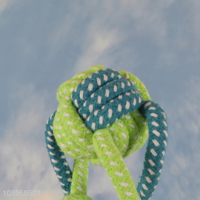 Low price pet cotton rope chew toy training toy for sale