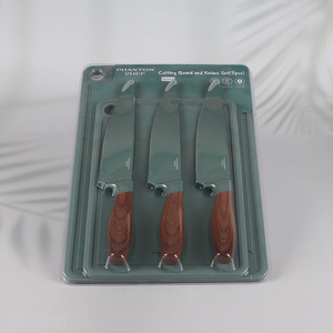 Yiwu market 3pcs kitchen knife <em>chopping</em> block set for sale