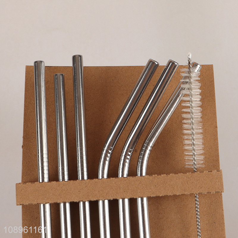 Yiwu market stainless steel reusable drinking straw for juice