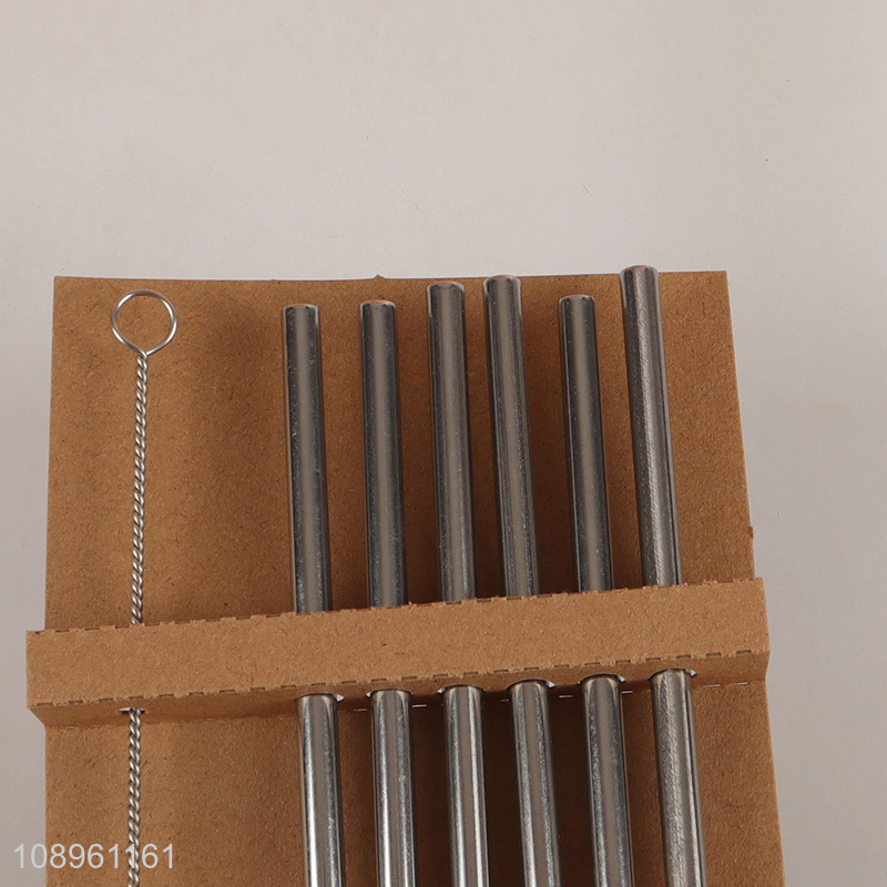 Yiwu market stainless steel reusable drinking straw for juice