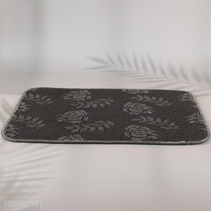 China products flower pattern rectangle floor mat door mat