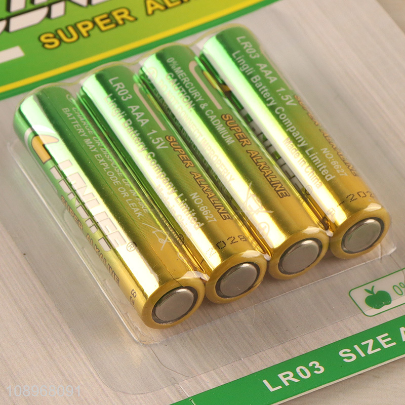 Good Quality 1.5V AAA Batteries Heavy Duty Alkaline Zinc-Manganese Batteries