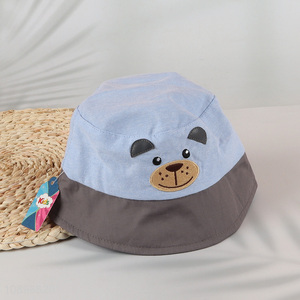 Yiwu market cartoon bear kids fisherman hat for sale