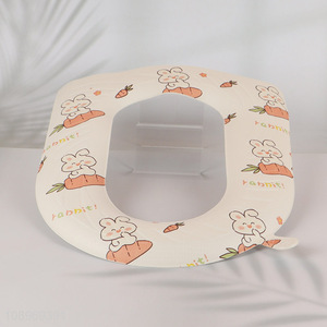 Good quality cartoon rabbit winter eva toilet seat cover for bathroom