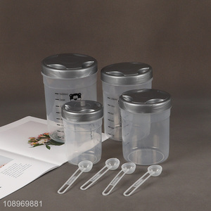 Hot products 4pcs clear food container storage jar set for sale