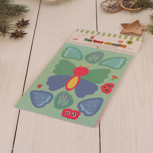 Good price butterfly shape cartoon kids face changing sticker