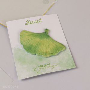 China wholesale ginkgo leaf shape school office sticky notes