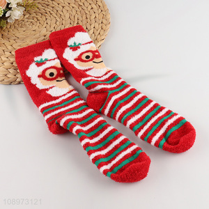 Wholesale Women's Winter Coral Fleece Slipper Socks Sleeping Socks